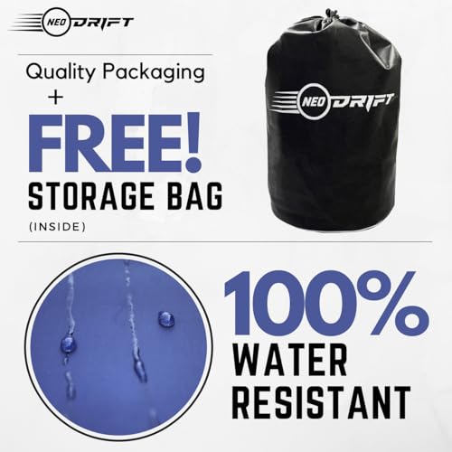 Image of NEODRIFT 'SuperTech' Car Cover for Maruti Suzuki Victoris (All Weather Protection, 100% Water-Resistant, Tailored Fit, Multi-Layered & Breathable Fabric) (Colour: Blue+L.Grey)