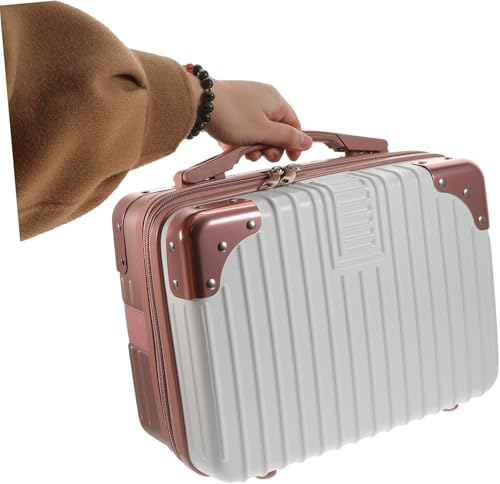 Image of Mini Suitcase, Makeup Case, Trunk Case, Suitcase, Small Handbag, Carry Bag, Carry Case, Cosmetic Bag, Women's, Large Capacity, Lightweight, Carry Case, Trunk Box, Small Items, Portable