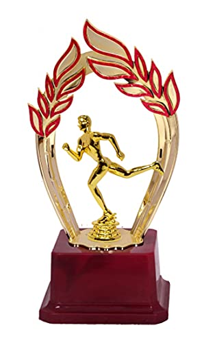 Be Win Winner Golden & Fiber Arch Designed Sports Trophy for Running Race, Marathon Race & Reley Race