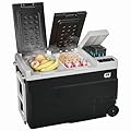 EUHOMY 12 Volt Refrigerator, 48QT Usable Dual Battery Car Refrigerator Dual Zone, Electric Cooler 12/24V DC & 120-240V AC, Car Fridge -4?~68?, Portable Freezer with Wheels for Camping, Truck, Travel