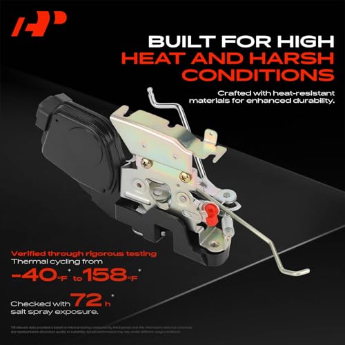 Image of A-Premium Front Right Passenger Side Door Lock Actuator Compatible with Hyundai Tiburon 2003-2008, Intergrated Latch Assembly