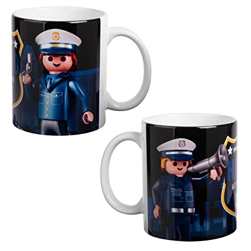 Playmobil Tasse - City Action Polizei Kaffeetasse Becher Kaffeebecher aus Keramik 320 ml