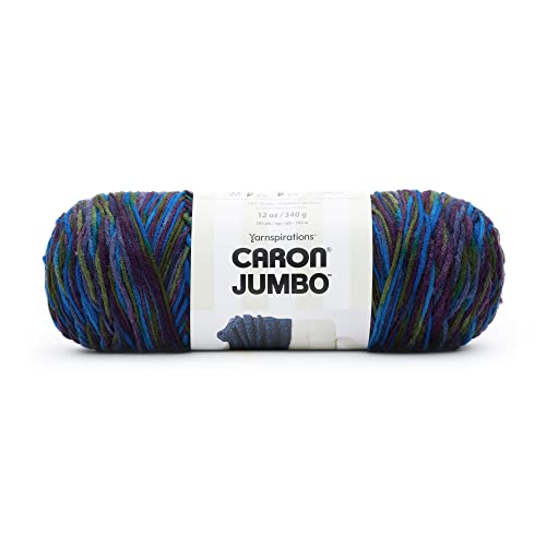 Image of Caron Jumbo Prints Peacock Varg Yarn - 2 Pack of 340g /12oz - Acrylic - 4 Medium (Worsted) - 595 Yards - Knitting /Crochet