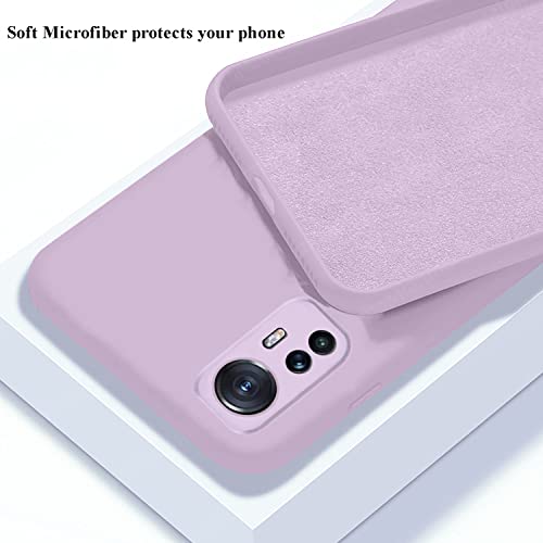 Coque Xiaomi 12 Lite violet en silicone doux finition soyeuse - 4