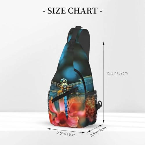 Bolso Crossbody Dragonfly para Hombre y Mujer Negro miniatura 3