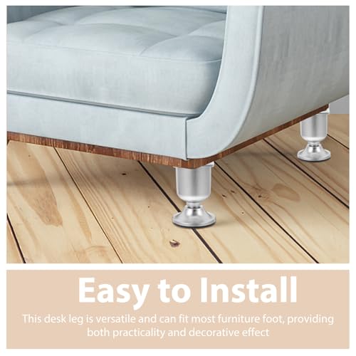 Patas de aluminio ovaladas para muebles resistentes como soporte de repuesto en sofás 4
