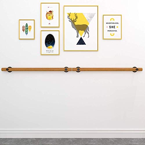 Garde-corps escalier rond bois 150 cm avec ses supports muraux - 7