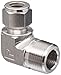 Parker A-Lok 6MSEL4N-316 316 Stainless Steel Compression Tube Fitting, 90 Degree Elbow, 3/8" Tube OD x 1/4" NPT Male