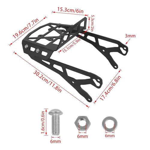 Porte-bagages arrière pour moto avec support robuste de chargement de queue