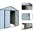 4x6ft Outdoor Metal Storage Shed with Lockable Door & Apex Roof, White Galvanized Steel Garden Shed for Lawn Tools, Waterproof Shed Outdoor Storage Clearance for Backyard (White)
