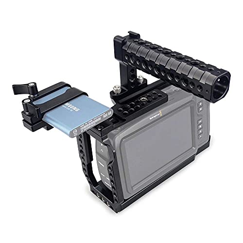 Image of BMPCC 4K / 6K Camera Cage Kit + Wooden Side NATO Handle