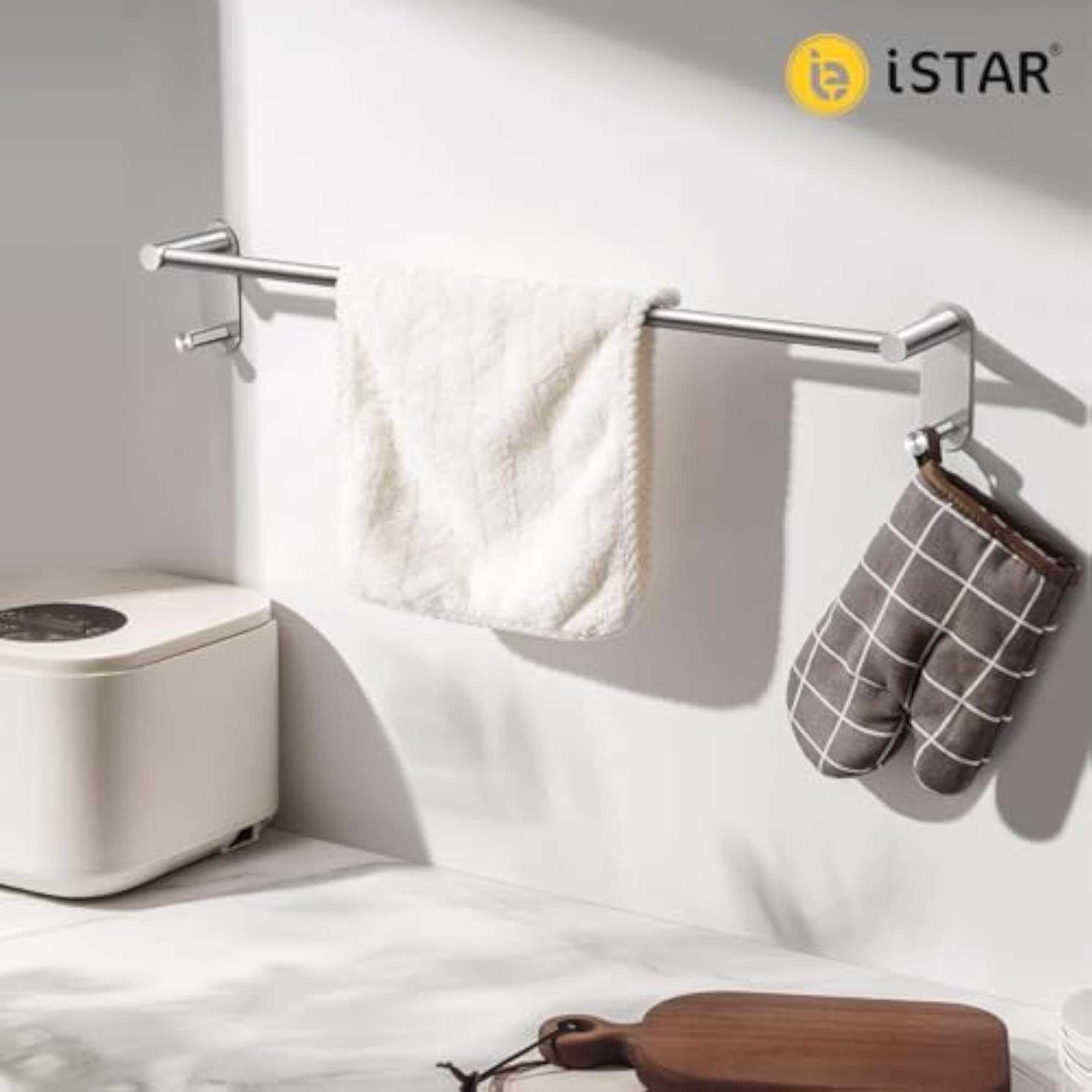 Stainless Steel Self Adhesive Towel Holder for Bathroom