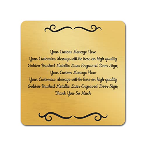 Customized Name Plates for Doors, Custom Office Door Signs, Personalized Wall Plaques - (3 Colors Size 6x6)