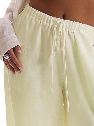 Image of RoseSeek Women's Beach Cover Ups Wide Leg Loose Linen Pants Swimsuit Coverup Summer Vacation Outfits 2026