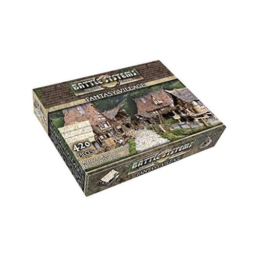 Fantasy Battle Systems Wargames Terrain Village – Multi Level Tabletop War Game Board – Wargaming 40K Universe – BSTFWC001