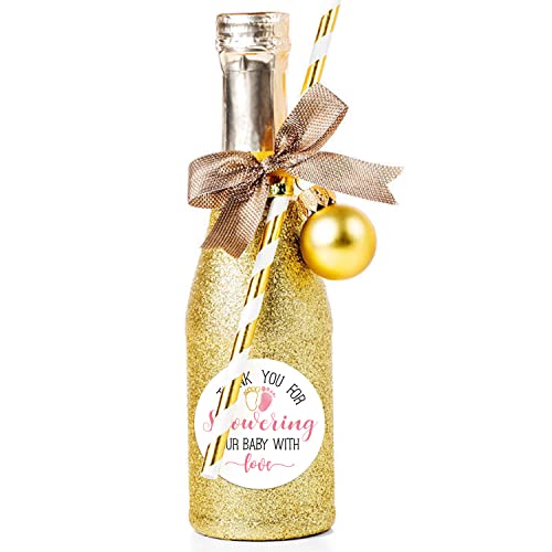 Pink Baby Shower Stickers, Thank You For Showering Our Baby With Love Stickers, Baby Shower Favors For Girls, Thank You Stickers Baby Shower, 2 Inch, Pack Of 50. #TOP5