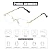 JUDOO Rimless Rectangle Sunglasses for Men Women Fashion Hip hop Frameless Designer Shades Y2K Square Clear Glasses