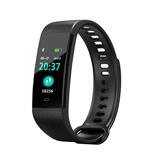fezle Fitness Tracker, Heart Rate Monitor Watch with Color Screen, IP67 Waterproof, Step Counter, Calorie Counter, Sleep Monitor, Pedometer, Smart Watch for Kids Women and Men (Black)
