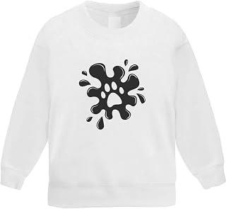 Azeeda 'Paw Print Splat' Kid's Sweatshirt/Jumper (5-6 Years) (KW00028418)