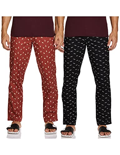 Image of Amazon Brand - Symbol Cotton Men Casual Style Pajama Bottom (Pack Of 2)