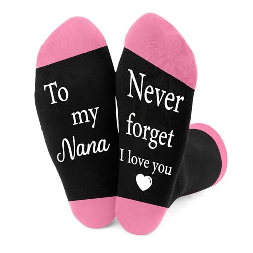 DTUIEUI Nana Gifts - Gifts for Nana Christmas Xmas Birthday Grandparents Day Gift Mothers Valentines Anniversary Mothers Day Presents for Grandma Gift Ideas Funny Novelty Socks from Grandchildren