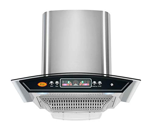 Image of SURYA Chimney for Home with Auto Clean in Stainless Steel