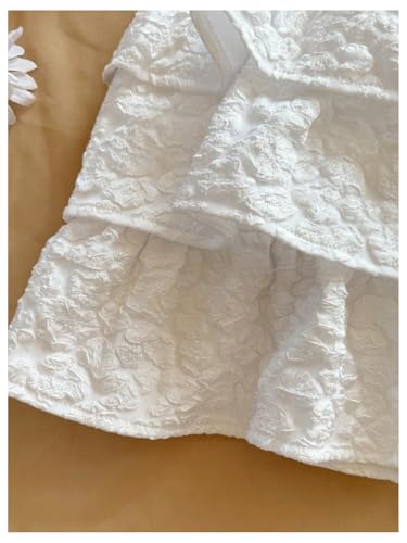 GORGLITTER Women's Textured Layered Ruffle Flared Skirt Elastic Waist Flowy Mini Skirts4