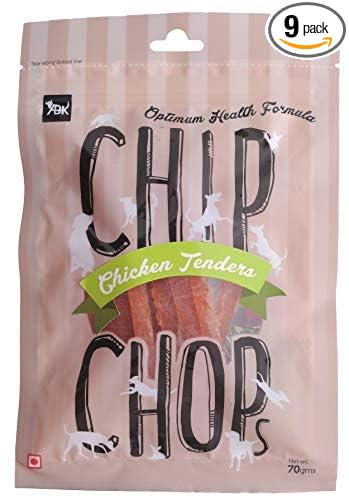Chip Chops Dog Treats (Chicken Tenders Slice Pack of 9)