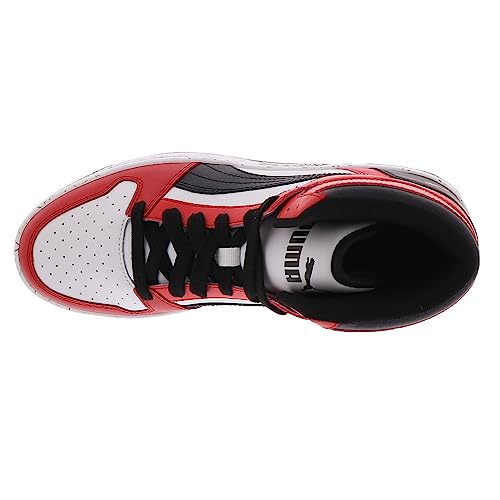 Image of PUMA Rebound Layup Scratch Mens Basketball 7 DM US WhiteBlackRed
