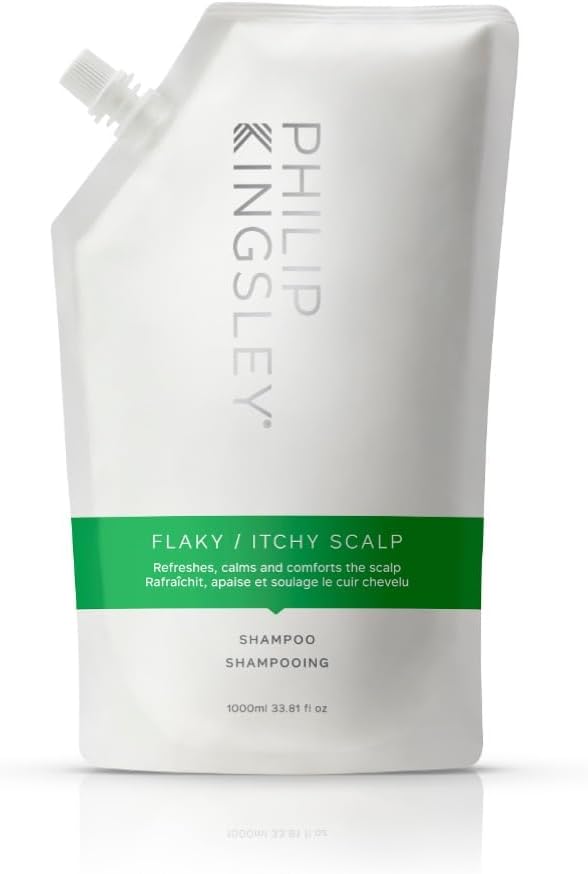 Philip Kingsley | Flaky/Itchy Scalp Shampoo | Anit-Dandruff For Flaky, Itchy, Dry, Oily Scalps | Cleansing Scalp Care | Hydrateert en kalmeren | 1000 ml navulzak