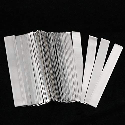 Image of SHONAN Pure Nickel Strip 99.6% Nickel, 2 Inches Nickel Strips, 0.15x6x50mm Soldering Tabs for High Capacity 18650 Lithium Battery Pack, Li-Po, NiMh and NiCd Battery Pack and Spot Welding, 50 Pcs