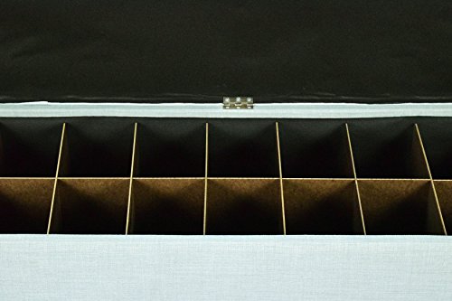 Mjl Furniture Designs Sole Secret Tufted Ottoman, Bedroom Entryway Bench With Shoe Storage Slots, Stores Up To 36 Pairs, Large, Sea Mist Green #TOP7