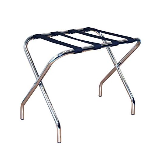 Harbour Housewares Soporte Plegable para Maletas - Metal - Acero Inoxidable Cromado