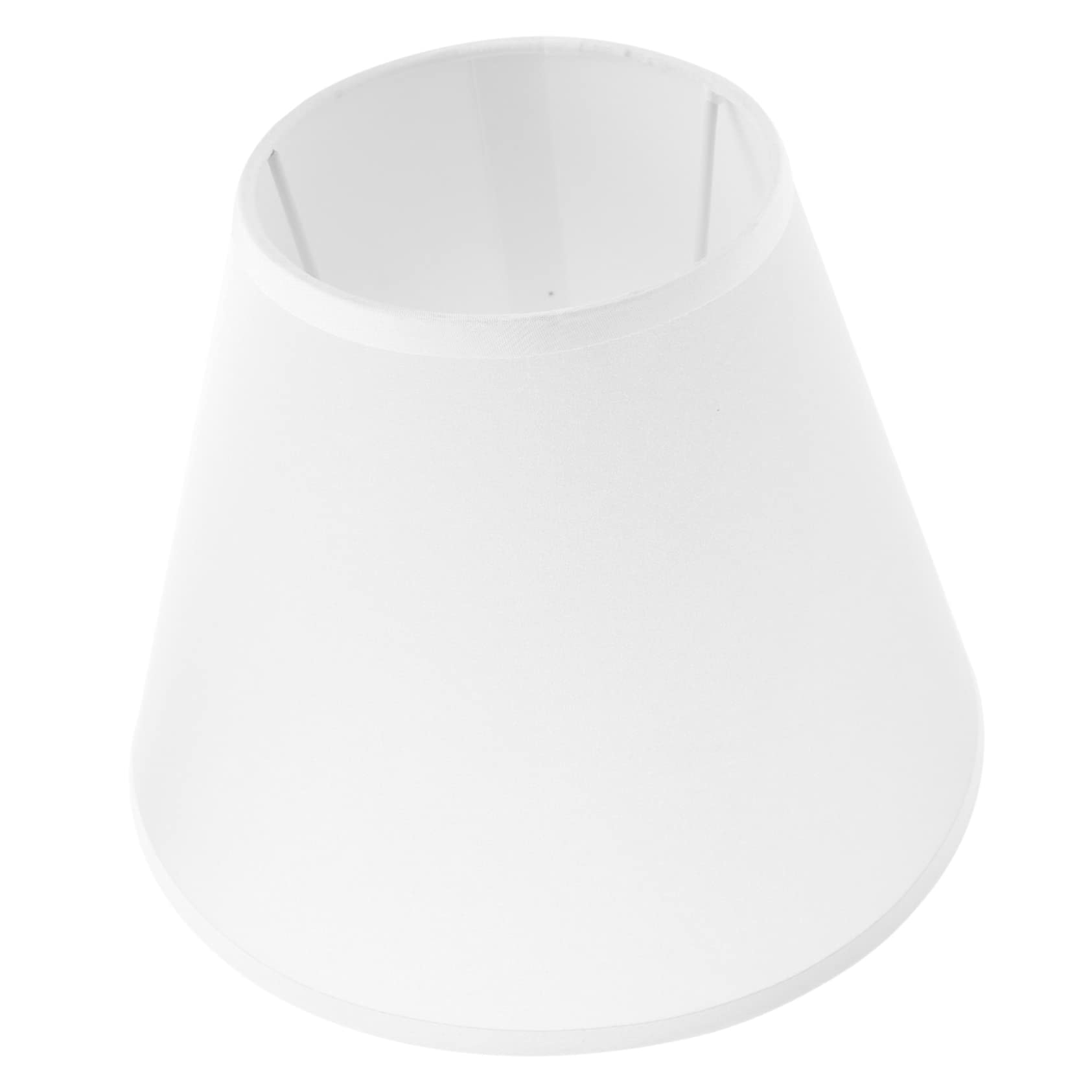 DOITOOL Stylish White Cloth Lampshade for Desk Lamp E27 E14 Base with Soft Light Transmission and Metal Frame Suitable for Office and Guest Room Lighting