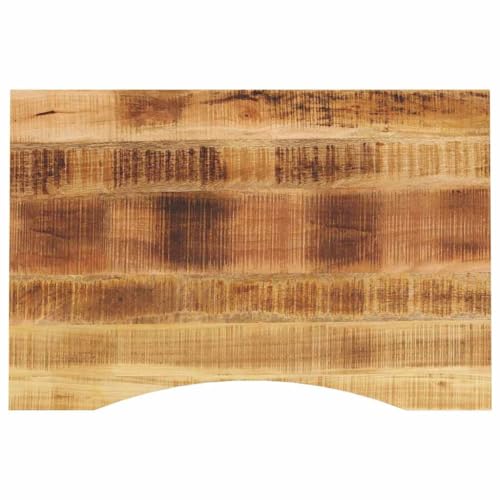 QINXIXINAIXI Tablero de escritorio con rebaje, 90 x 50 x 2,5 cm, madera maciza de mango rústico, tablero de madera para construcción de muebles, placa rústica para encimera, escritorio