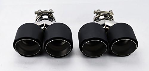 Dual 4" Quad Staggered Carbon Fiber Exhaust Tips for Audi S5 2008-2016