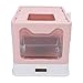 LAISANIM for Closed Cat Cats, Another Large Portable Style for Easy Cleaning (Pink)