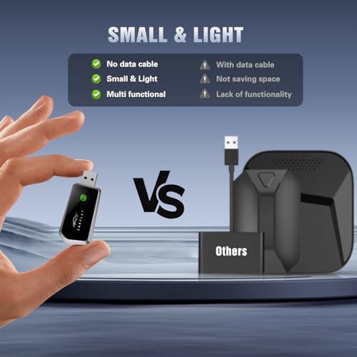 image for WOLIOS Wireless Carplay Adapter Plug & Play Apple Carplay Wireless Ada