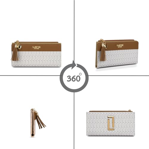 Image of Lavie Luxe Women's Mono Safain25 Bifold Zip Wallet |Gift For Ladies