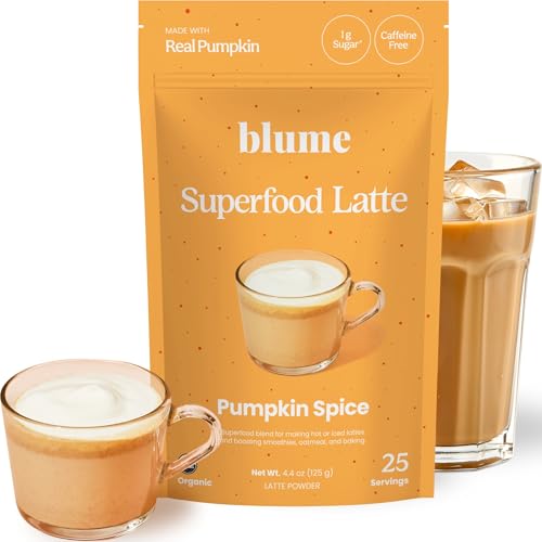 Blume Pumpkin Spice Latte - Superfoods Powdered Latte - Syrup free, Organic & Vegan Latte - 25...