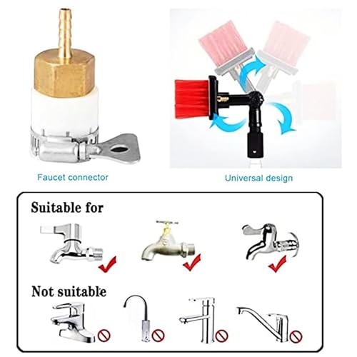 Brosse de piscine et vitres extérieure : poteau extensible 8m alimenté en eau
