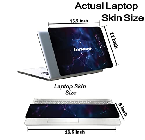 Image of Pattern L3 Top+Wrist Pad Vinyl Laptop Skin /Sticker /Cover for 17 to 17.3 Inches Laptops Laminated-Removable-HD Quality Compatible for Lenovo.(16.5x11 Inches)