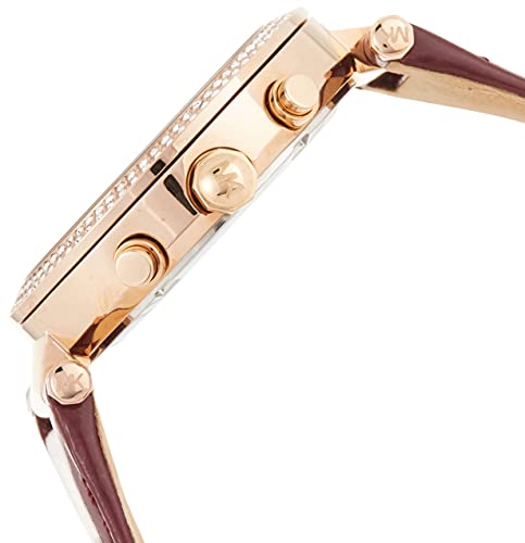 Michael Kors Parker Chronograaf Rood Leren Horloge - Image 4