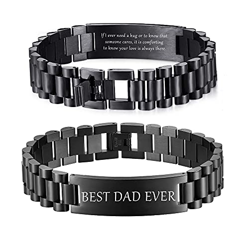 Magenergy Masculine Watch Band Titanium Steel Link Bracelet Personalized Dad Jewelry Gift For Men Father Daddy #TOP29