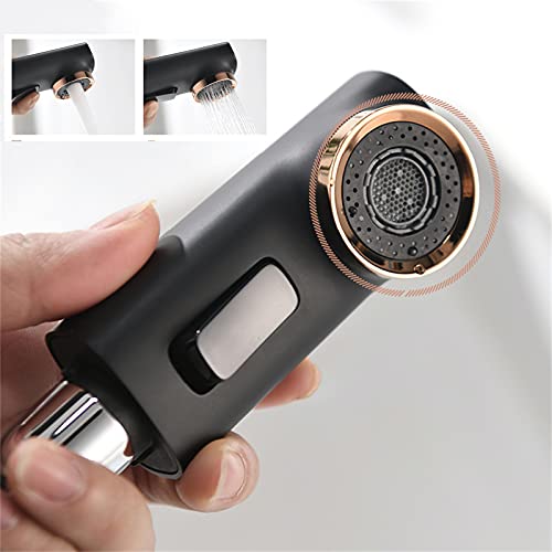 Grifo de lavabo extraíble dorado de tres funciones para cocina 5