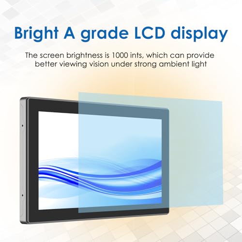 Image of 13.3 Inch 1000 Nits High Brightness 10 Points Open Frame Touch Display, Industrial PCAP Touchscreen Monitor, VGA+HDMI+DVI Port - 16:9-1920 x1080