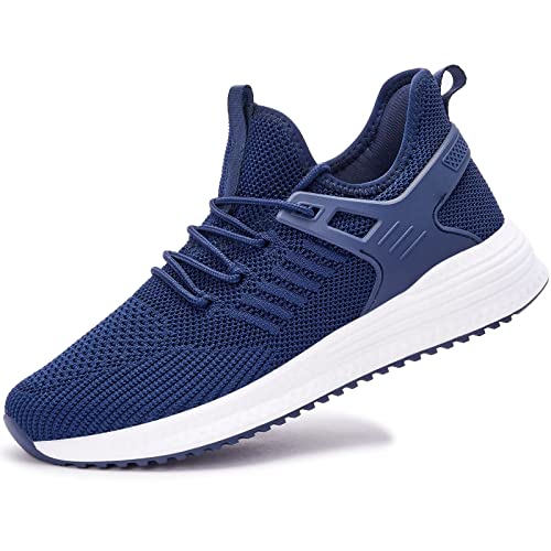 SDolphin Running Workout Shoes for Men - Gym Athletic Training Sports Exercise Memory Foam Sneakers Mix Blue Size 12.5 - Thumbnail 6