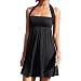 Womens Plus Size Beach Dresses Tube Top Bandeau Halter Cover up Swimsuit Bikini Bathing Suit