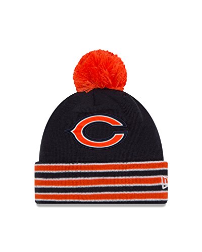 New Era NFL Chicago Bears Team Relation Knit Beanie, One Size, Blue
