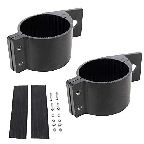 RIGIDON 2 Pcs Ajustable soportes, 2.5 pulgadas 66 mm -71 mm universal tubo de luz de trabajo abrazadera de montaje de montaje Bull Bar parachoques lámpara soporte para coche off road camión SUV, 4x4